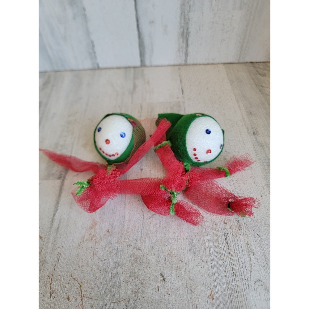Vintage snowman doll Russian ornament Xmas set unique home decor